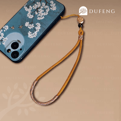 Tibetan Lucky Phone Strap - Golden Mustard
