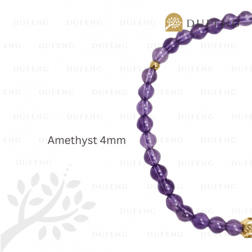 Dufeng - Calming Amethyst 4mm Crystal Bracelet - Image 2