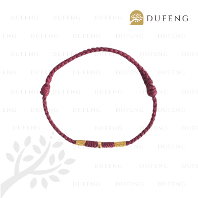 Dufeng - Heavenly Luck Tibet Bracelet - Maroon, 20-21cm