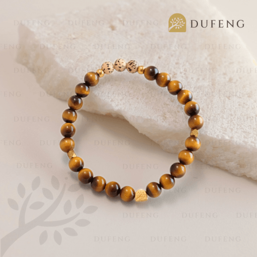 Dufeng - Roots and Reflections Tiger's Eye Crystal Bracelet - Image 4
