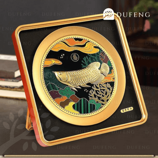 Golden Lucky Arwana Fengshui Art Decoration - Image 4