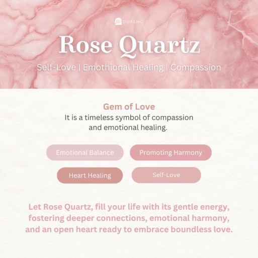Dufeng - Love Connection Rose Quartz Bracelet - Image 4