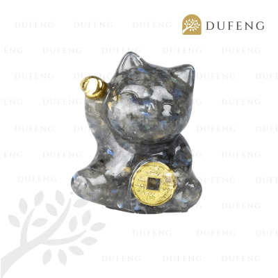 Dufeng - Celestial Lucky Cat Crystal - Labradorite