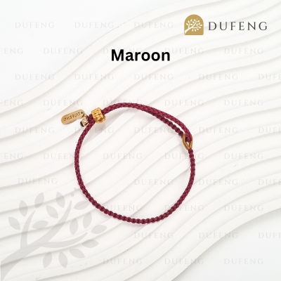 Dufeng - Warm Serenity Bracelet - Maroon, 16-17cm