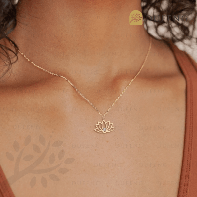Dufeng -  Inner Balance Lotus Necklace - Gold