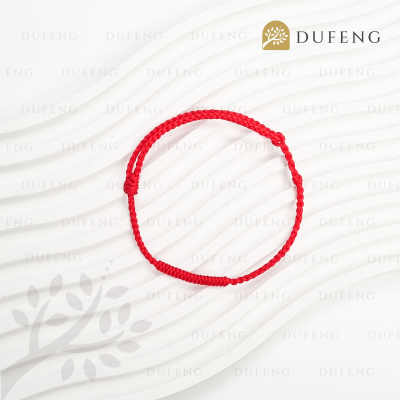 Tibetan Lucky Knot Bracelet - Merah, 18-19cm