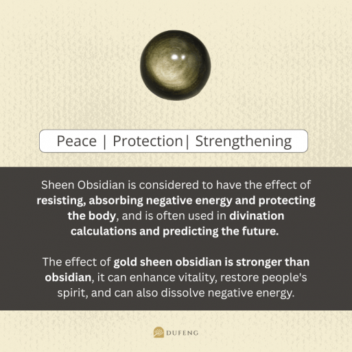 Dufeng - 6 Mantra Golden Obsidian Crystal Bracelet - Image 6