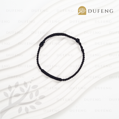 Tibetan Lucky Knot Bracelet - Hitam, Custom Size