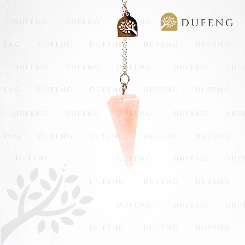 Crystal Pendulum Hexagonal Energy Rose Quartz